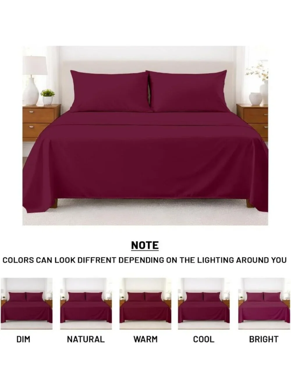Luxury 100% Egyptian Cotton Queen Sheets Set - Soft, Cooling, Deep Pocket